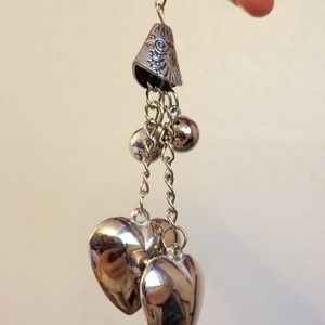 NWT Silver Heart Dangle Pendant Component